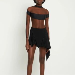 MUGLER Fluid Cady Asymmetrical Mini Skirt